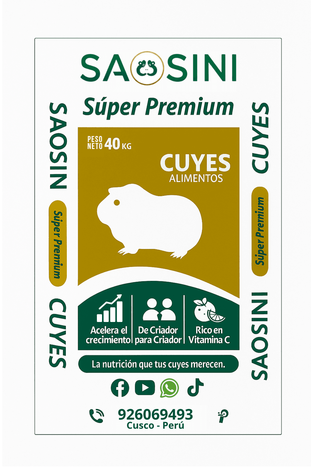 Alimento Balanceado Saosini Super Premium